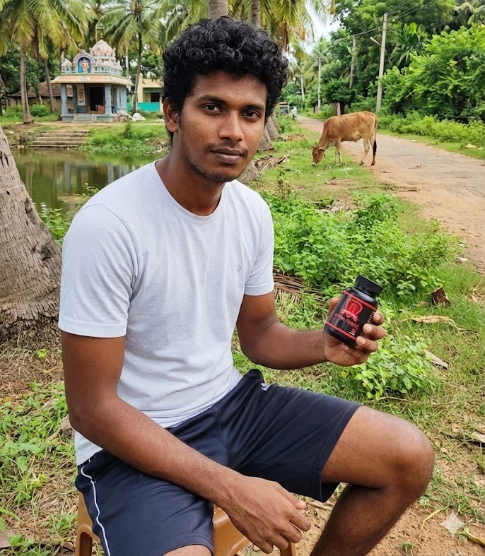 Mohit with product in hand